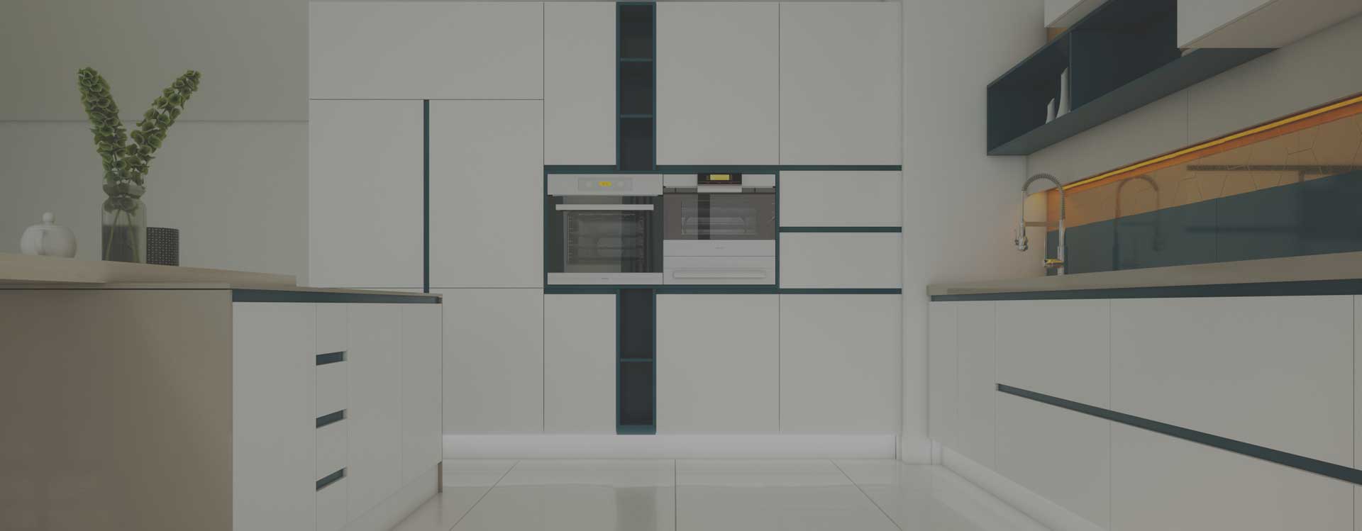 کابینت سفید مدرن و نئوکلاسیک